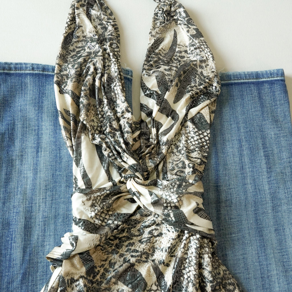 Y2K Animal Print Halter | Y2K | Medium