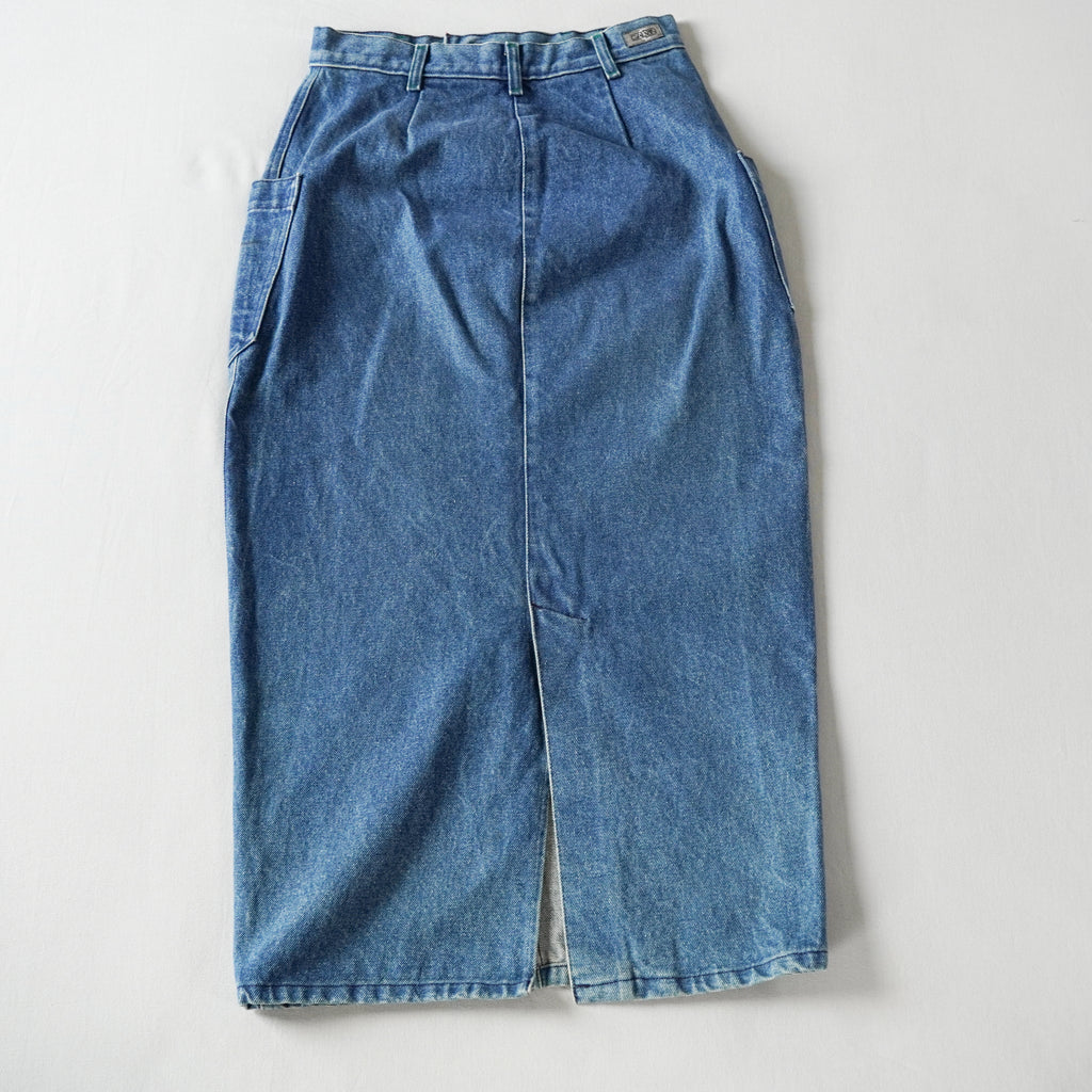 Calvin Klein High-Waisted Denim Midi Pencil Skirt | Vintage | Size 5/27
