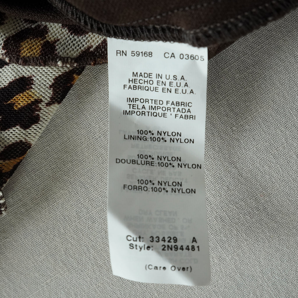 Karen Kane Leopard Print Ruffle Midi Dress | Y2K | Size Medium