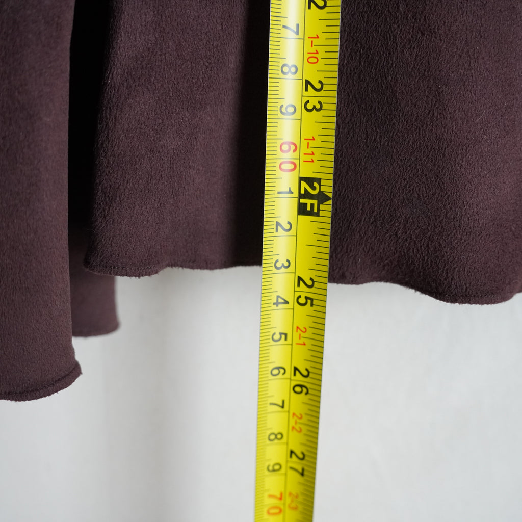 INC International Concepts Faux Suede Tie Front Top | Y2K | Medium