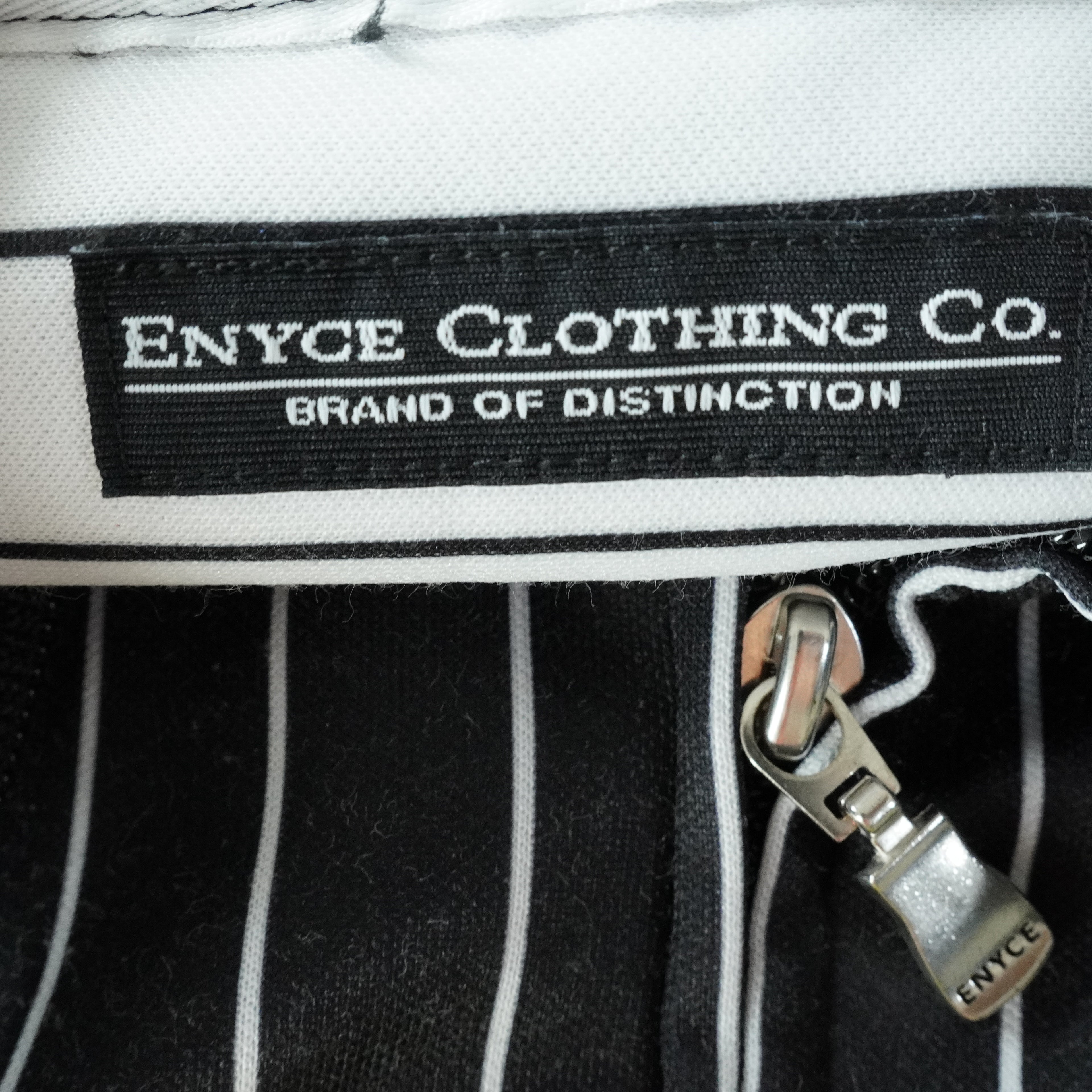 Enyce Black & White Pinstripe Track Jacket XXL Hip Hop Streetwear Y2K