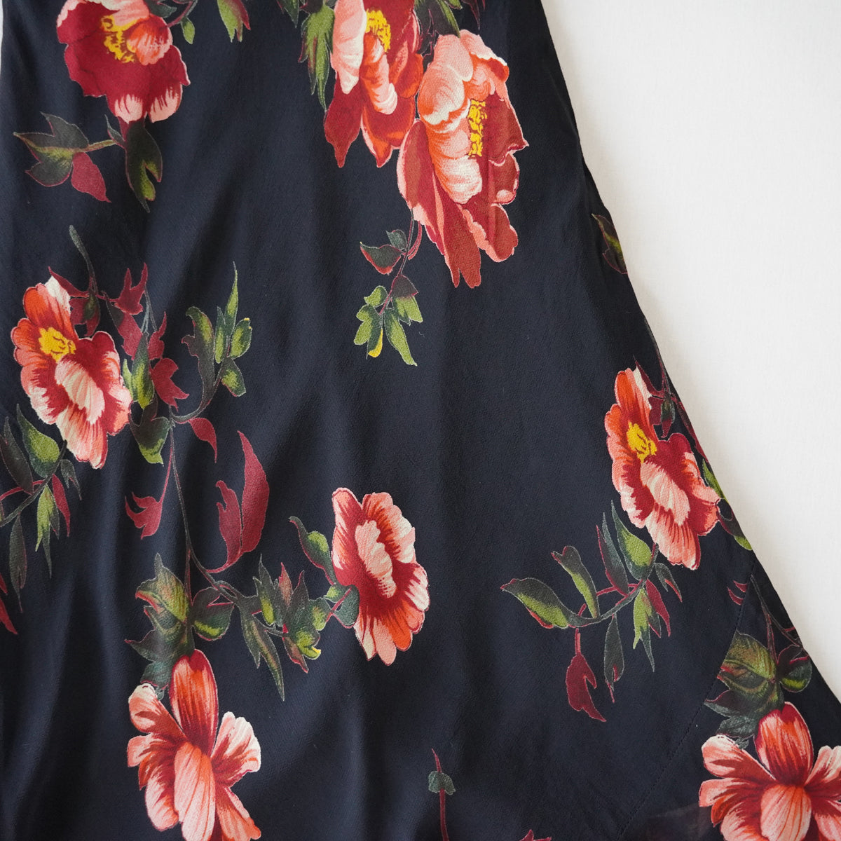 American Angel Floral Chiffon Midi Dress | Y2K | Medium