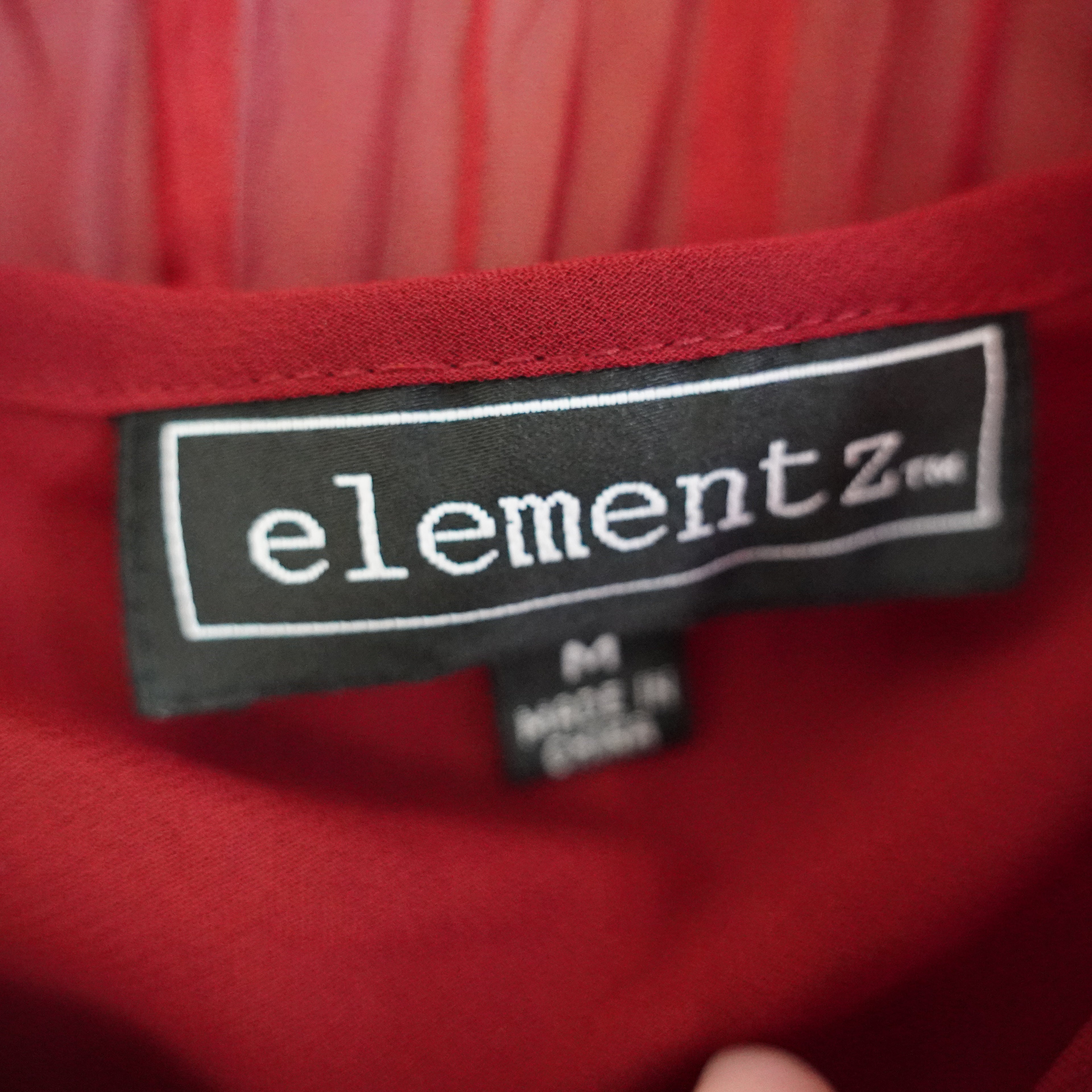 Y2K Elementz Red Sheer Ruffle Blouse Detachable Tank Top Women’s M