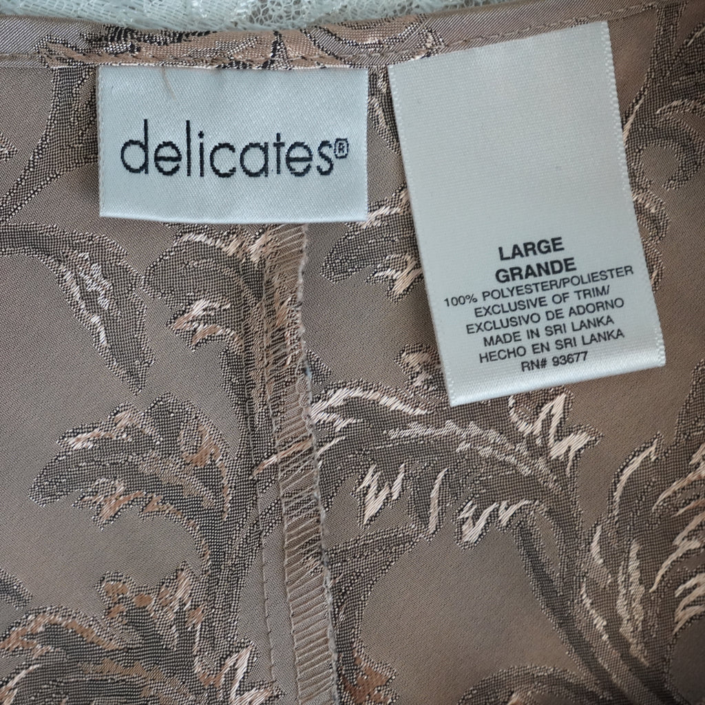 Delicates Jacquard Satin Maxi Slip Dress | Large