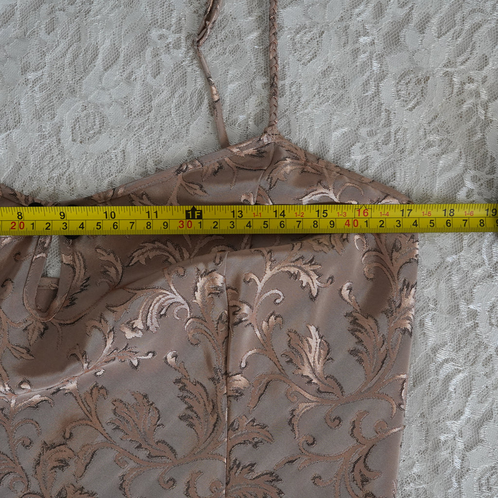 Delicates Jacquard Satin Maxi Slip Dress | Large