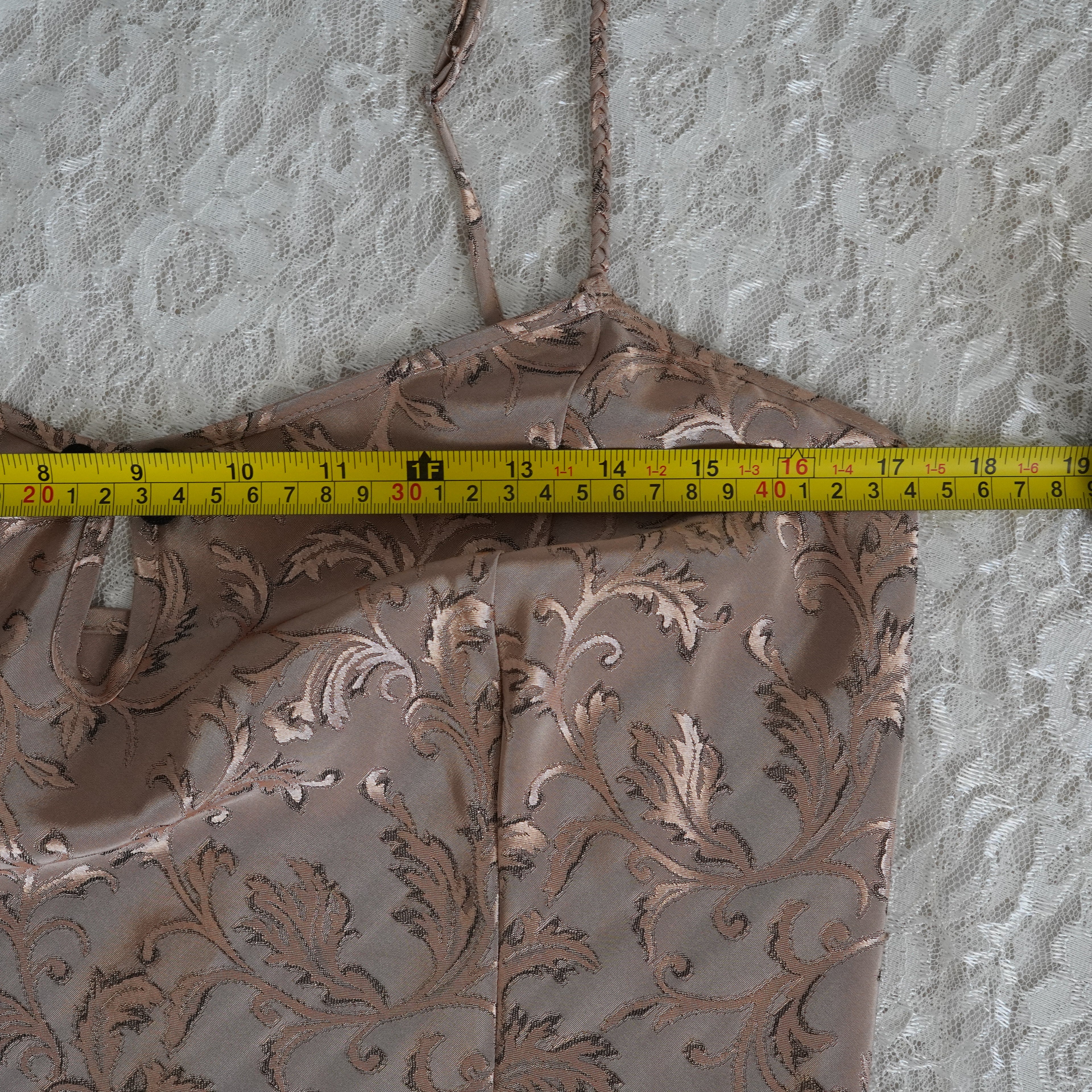 Delicates Jacquard Satin Maxi Slip Dress | Large
