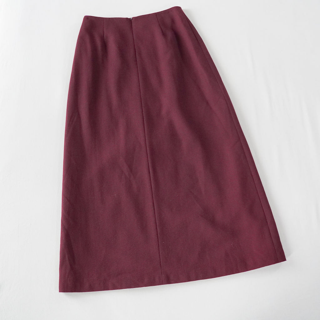 Braemar Petites Pure Wool A-Line Midi Skirtn | Vintage |  Size 4