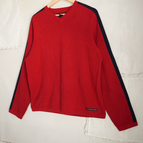 Abercrombie & Fitch V-Neck Sweater | Y2K | XLarge