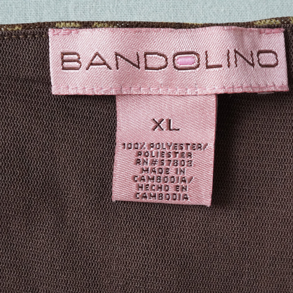 Bandolino Patchwork Print Top | Y2K | Size XL