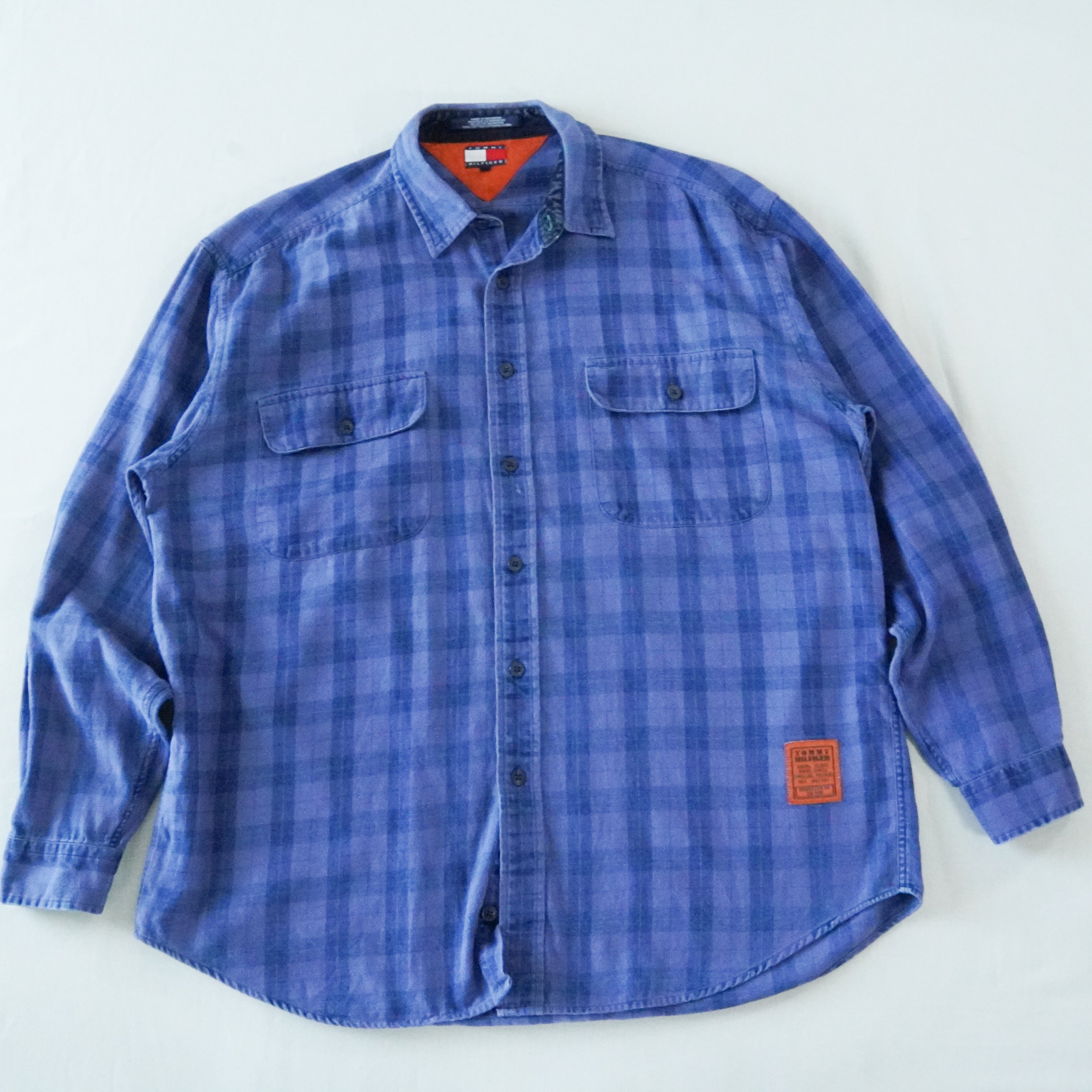 Tommy Hilfiger Plaid Cotton Flannel Button Up Shirt | Vintage | XL