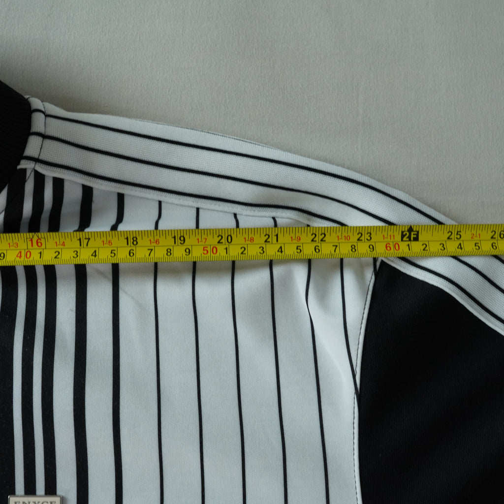 Enyce Black & White Pinstripe Track Jacket XXL Hip Hop Streetwear Y2K
